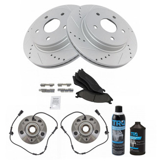 TRQ® - Performance Ceramic Front Brake Kit with Hub Assemblies
