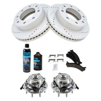 TRQ® - Performance Ceramic Front Brake Kit with Hub Assemblies