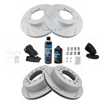 TRQ® - Performance Semi-Metallic Front and Rear Brake Kit