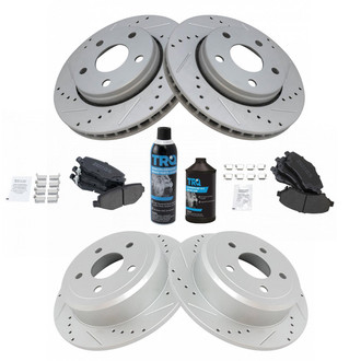 TRQ® - Performance Semi-Metallic Front and Rear Brake Kit