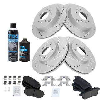 TRQ® - Performance Ceramic Front and Rear Brake Kit