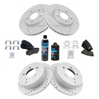 TRQ® - Performance Ceramic Front and Rear Brake Kit
