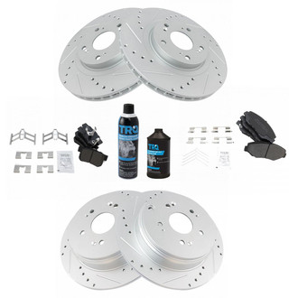 TRQ® - Performance Semi-Metallic Front and Rear Brake Kit