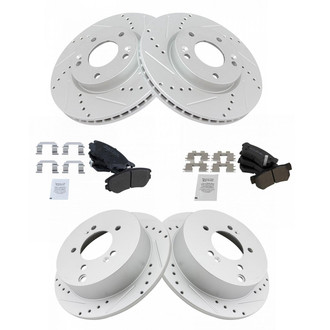 TRQ® - Performance Semi-Metallic Front and Rear Brake Kit