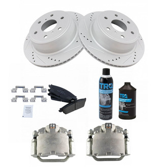 TRQ® - Performance Ceramic Rear Brake Kit with Calipers