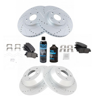 TRQ® - Performance Ceramic Front and Rear Brake Kit