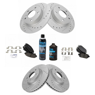 TRQ® - Performance Ceramic Front and Rear Brake Kit