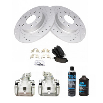 TRQ® - Performance Ceramic Rear Brake Kit with Calipers