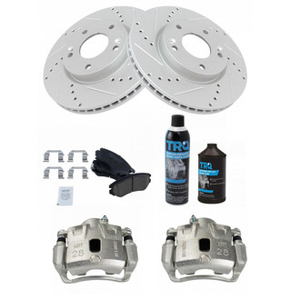 TRQ® - Performance Ceramic Front Brake Kit with Calipers