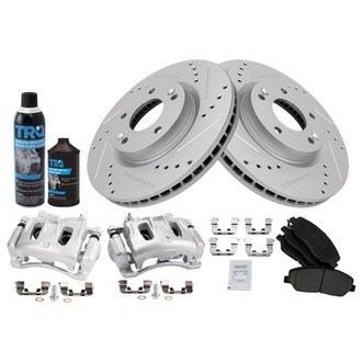 TRQ® - Performance Ceramic Front Brake Kit with Calipers