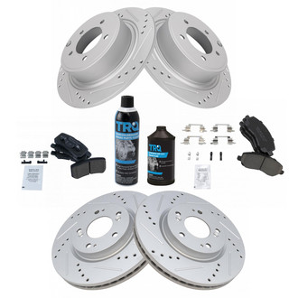 TRQ® - Performance Ceramic Front and Rear Brake Kit