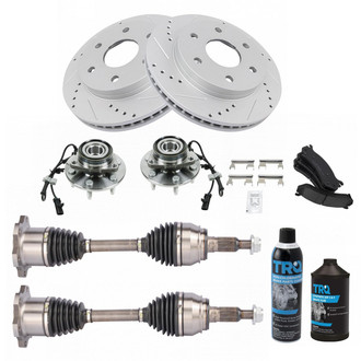 TRQ® - Performance Ceramic Front Brake Kit with Hub Assemblies