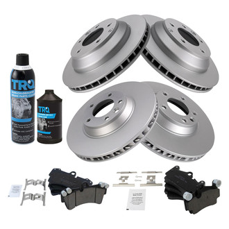 TRQ® - Front and Rear Disc Brake Kit with Ceramic Pads