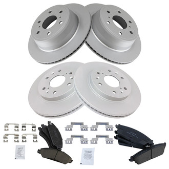 TRQ® - Front and Rear Disc Brake Kit with Ceramic Pads