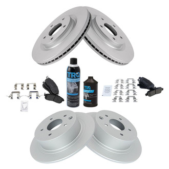 TRQ® - Front and Rear Disc Brake Kit with Ceramic Pads