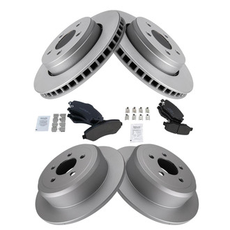 TRQ® - Front and Rear Disc Brake Kit with Ceramic Pads