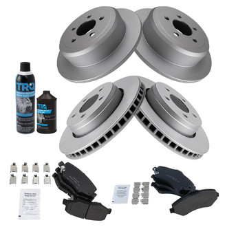 TRQ® - Front and Rear Disc Brake Kit with Ceramic Pads