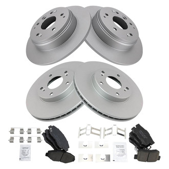 TRQ® - Front and Rear Disc Brake Kit with Ceramic Pads