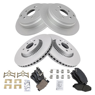 TRQ® - Front and Rear Disc Brake Kit with Ceramic Pads