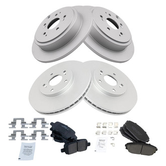 TRQ® - Front and Rear Disc Brake Kit with Ceramic Pads