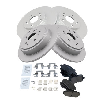 TRQ® - Front and Rear Disc Brake Kit with Ceramic Pads
