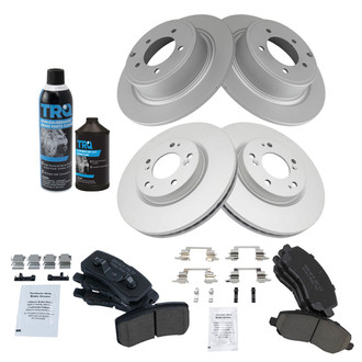 TRQ® - Front and Rear Disc Brake Kit with Ceramic Pads