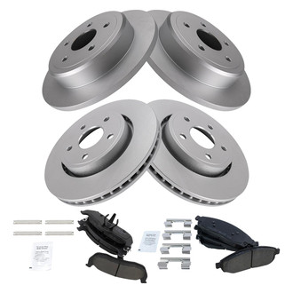 TRQ® - Front and Rear Disc Brake Kit with Ceramic Pads