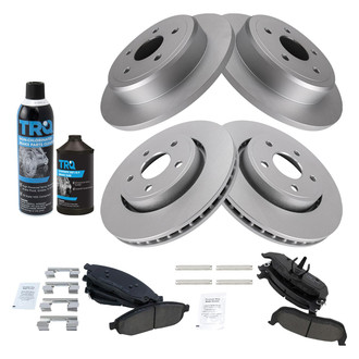 TRQ® - Front and Rear Disc Brake Kit with Ceramic Pads