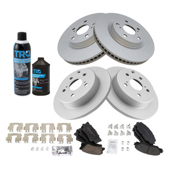 TRQ® - Front and Rear Disc Brake Kit with Ceramic Pads