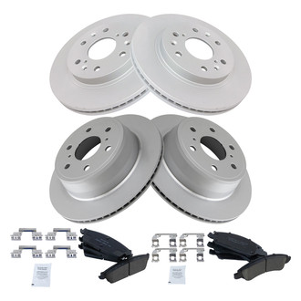 TRQ® - Front and Rear Disc Brake Kit with Ceramic Pads