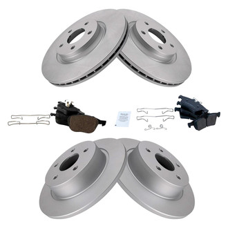 TRQ® - Front and Rear Disc Brake Kit with Ceramic Pads