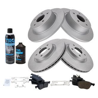 TRQ® - Front and Rear Disc Brake Kit with Ceramic Pads