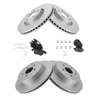 TRQ® - Front and Rear Disc Brake Kit with Ceramic Pads
