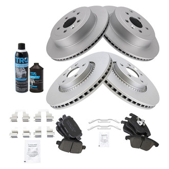 TRQ® - Front and Rear Disc Brake Kit with Ceramic Pads