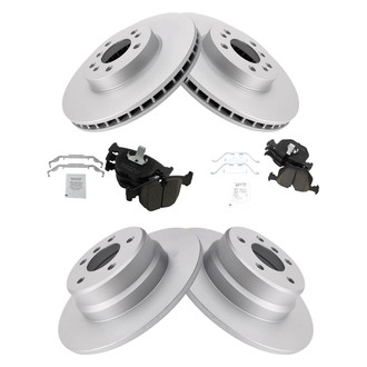 TRQ® - Front and Rear Disc Brake Kit with Ceramic Pads
