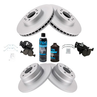 TRQ® - Front and Rear Disc Brake Kit with Ceramic Pads