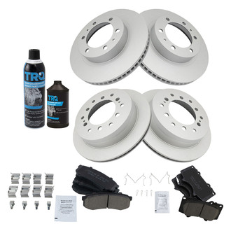 TRQ® - Front and Rear Disc Brake Kit with Ceramic Pads