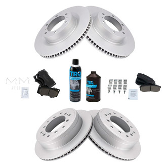 TRQ® - Front and Rear Disc Brake Kit with Ceramic Pads