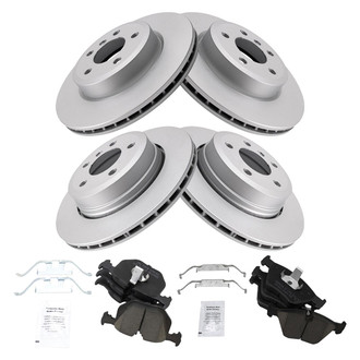 TRQ® - Front and Rear Disc Brake Kit with Ceramic Pads