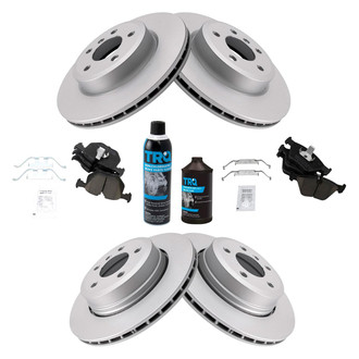 TRQ® - Front and Rear Disc Brake Kit with Ceramic Pads