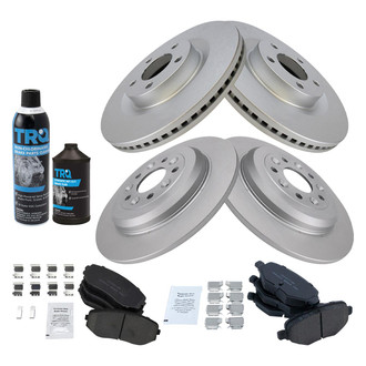 TRQ® - Front and Rear Disc Brake Kit with Ceramic Pads