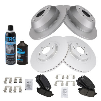TRQ® - Front and Rear Disc Brake Kit with Ceramic Pads