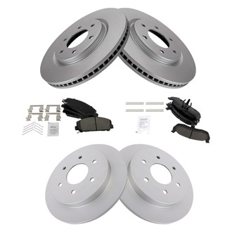 TRQ® - Front and Rear Disc Brake Kit with Ceramic Pads