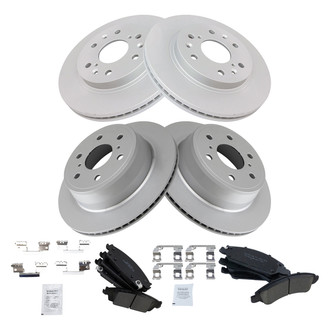 TRQ® - Front and Rear Disc Brake Kit with Ceramic Pads
