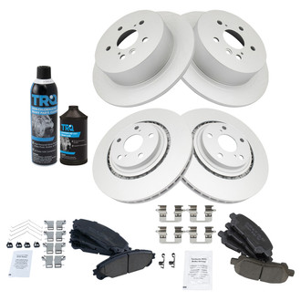 TRQ® - Front and Rear Disc Brake Kit with Ceramic Pads