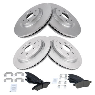 TRQ® - Front and Rear Disc Brake Kit with Ceramic Pads