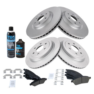 TRQ® - Front and Rear Disc Brake Kit with Ceramic Pads