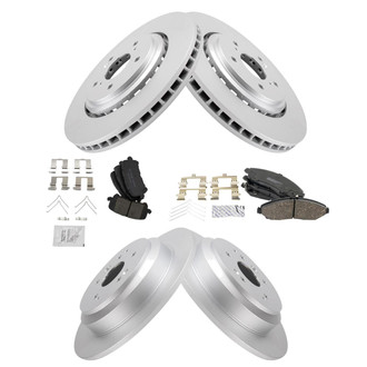 TRQ® - Front and Rear Disc Brake Kit with Ceramic Pads