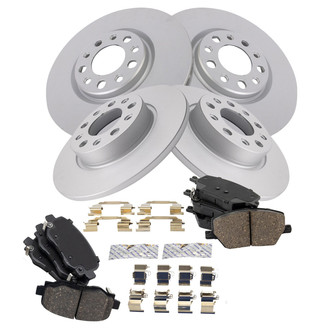 TRQ® - Front and Rear Disc Brake Kit with Ceramic Pads