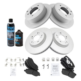 TRQ® - Front and Rear Disc Brake Kit with Semi-Metallic Pads